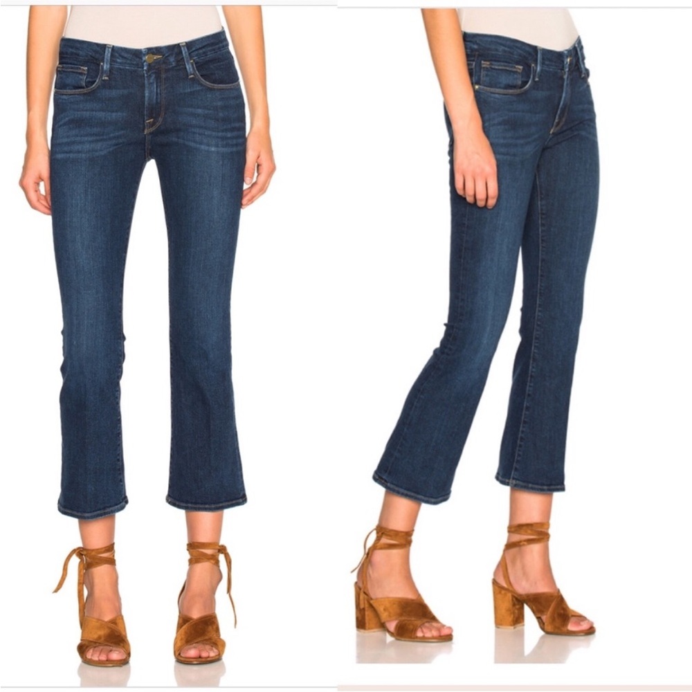 Frame Denim Le Crop Mini Boot Jeans in Remsen Wash Size 26